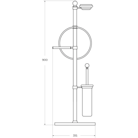 напольная стойка cezares olimp olimp-wbs-02-m бронза