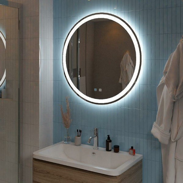 зеркало belbagno 70 spc-rng-700-led-tch-snd с подсветкой с голосовым управлением и подогревом