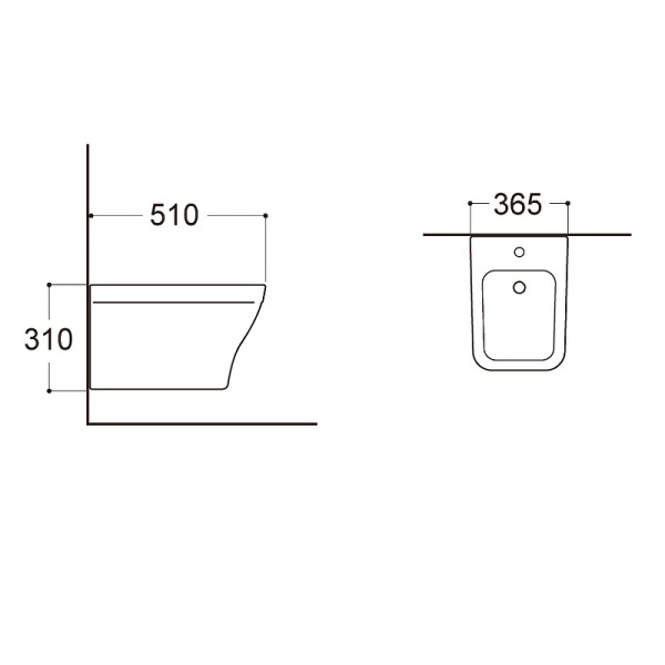 биде aquatek амадео aq1663-00 подвесное белое