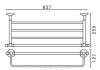 полка для полотенец art&max antic crystal am-e-2622sj-do, цвет золото