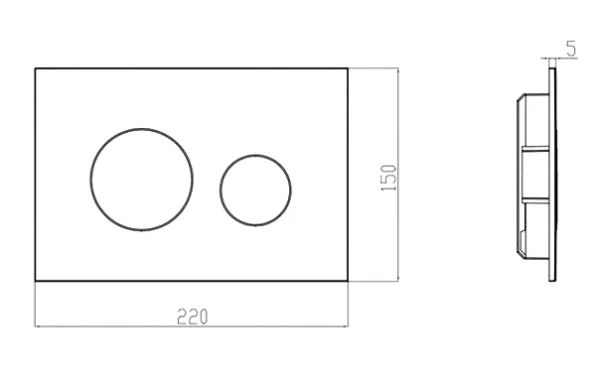кнопка смыва для инсталляции splendy stable rest sr302tmnb для унитаза, пластик, цвет брашированный никель