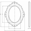 Зеркало Migliore CDB 105х85 24962 Слоновая кость с золотом