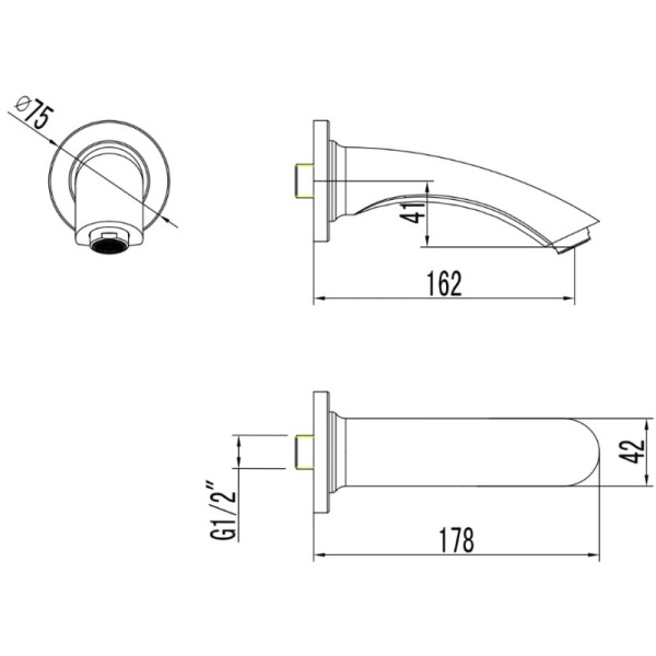 излив для ванны lemark lm7881c