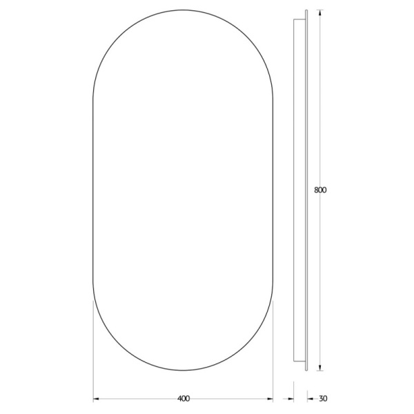 зеркало 40х80 см evoform ledshine by 2596