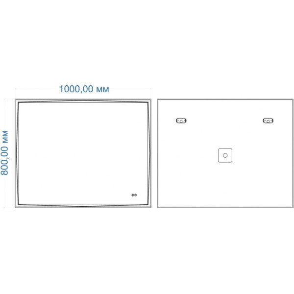 зеркало 100х80 см art&max firenze am-fir-1000-800-ds-f-h