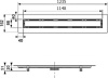 душевой лоток tece drainline 120 см, 651200 с решеткой хром, для натурального камня