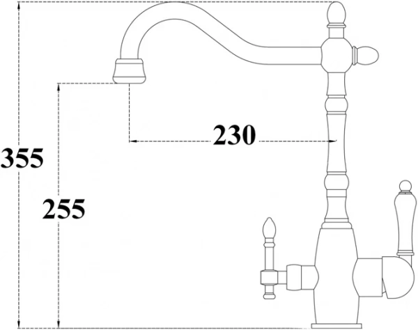 смеситель для кухни zorg zr 312 yf-33-black