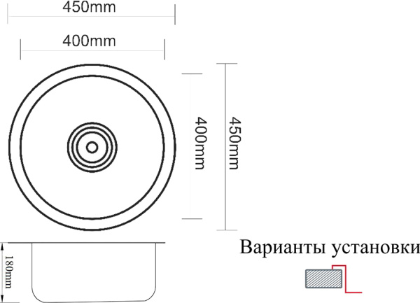 кухонная мойка zorg inox pvd szr 450 bronze