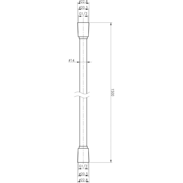 душевой шланг 150 cezares czr-fmd-150-nop