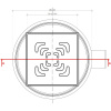 душевой трап 144x144/50 мм pestan confluo standard square 1 13000005, хром