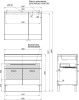 тумба под раковину aquanet верона 00182708 напольная, 1 ящик, 2 дверцы, 89.2x47.4 см, белый глянец