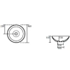 раковина в ванную накладная kerasan ciotola 430301 ø46 см, белая