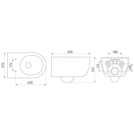 унитаз berges ego rimless 082122 подвесной с сиденьем микролифт