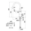 смеситель для раковины nobili velis ve125138/2flp с донным клапаном, diamond smoke