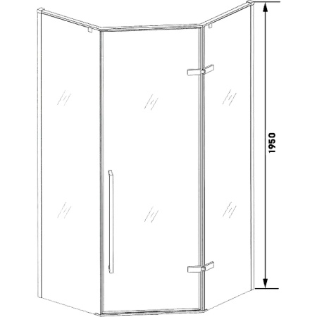 душевой уголок cerutti spa 90x90 c3abd профиль черный стекло рифленое