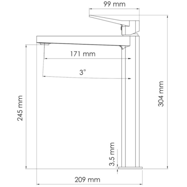 смеситель для раковины wasserkraft aula 1103h