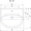 раковина полувстраиваемая aqwella уют 55см 12091
