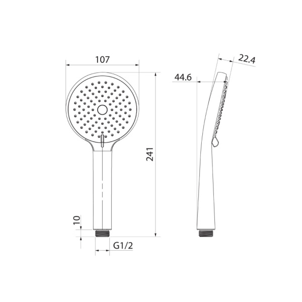 душевая лейка iddis ray ray3f0wi18 цвет белый матовый