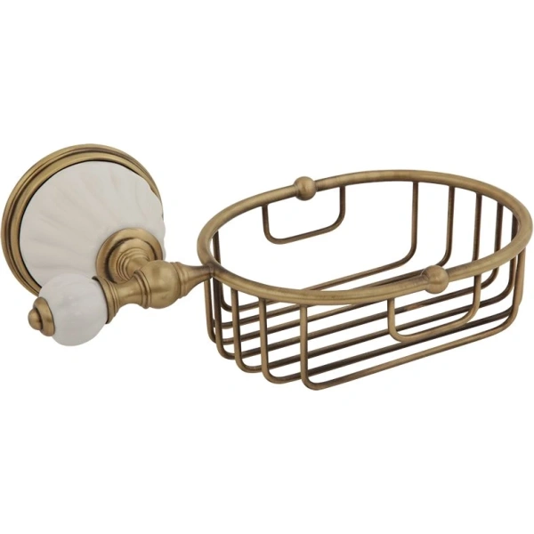 Полка корзина Migliore Olivia 17440 цвет белый \ бронза