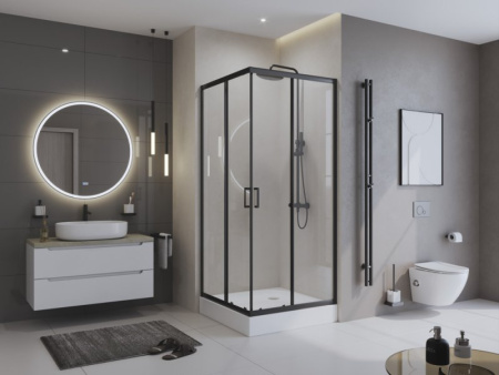 душевой уголок belbagno uno 100×100 uno-195-a-2-100-ch-cr.
