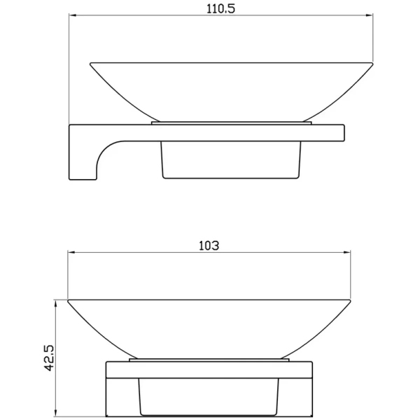 Мыльница Rav Slezak Nil NLA0300ZRK розовый золотистый крацованный