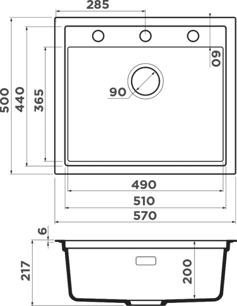 мойка кухонная omoikiri sintesi 57 wind green