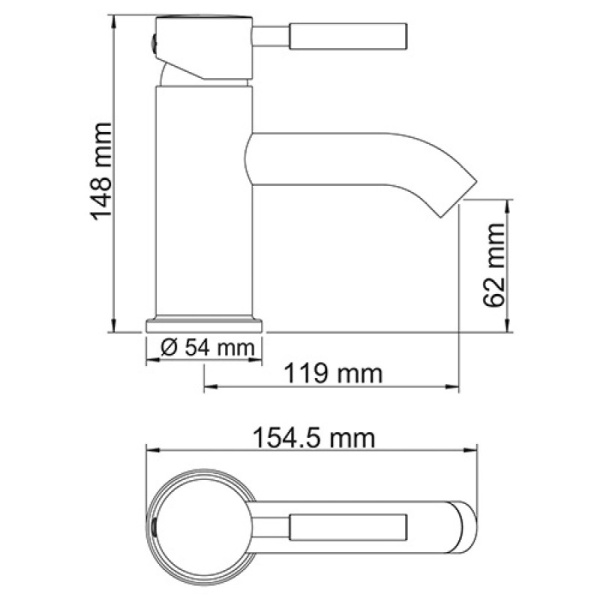 смеситель для раковины wasserkraft main 4105 цвет хром