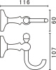 крючок для полотенца art&max antic am-e-2686bq