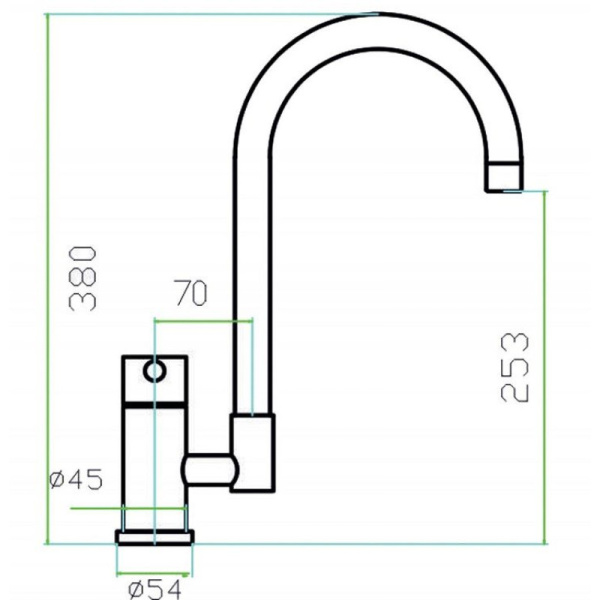 смеситель для кухни zorg inox szr-0906