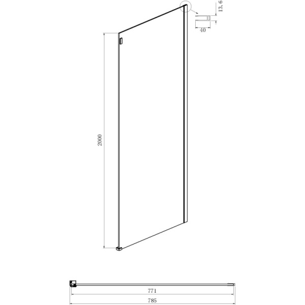 душевой уголок ambassador benefit 120x80 19021101hx-80hx профиль хром стекло прозрачное