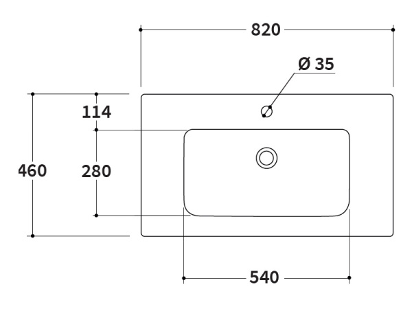 раковина berloni bagno smart ceramic 82 lavsmrincxr002 190, цвет nero opaco