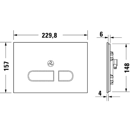 клавиша смыва duravit durasystem wd5003012000 белая