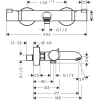 термостат для ванны hansgrohe ecostat comfort 13114670, черный матовый