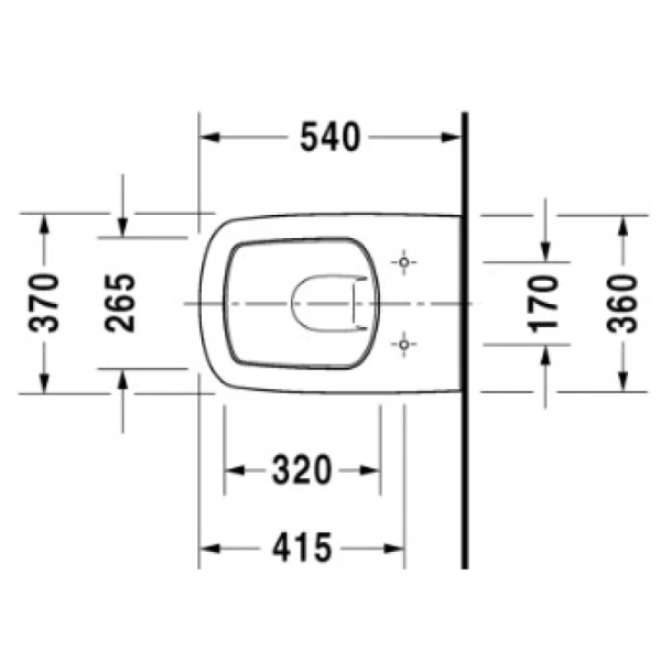 унитаз подвесной duravit durastyle 2536090000, без сиденья, цвет белый.