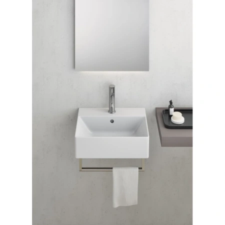 раковина gsi kube x 9485111 подвесная, 45x35 см, цвет bianco lucido