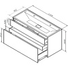 тумба под раковину am.pm inspire 2.0 m50afhx1203wm подвесная 120 см, 3 ящика, цвет белый, матовый