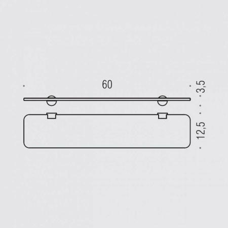 полка colombo design plus w4916.nm черный матовый