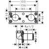 скрытая часть hansgrohe rainfinity showerpipe 360 26840180