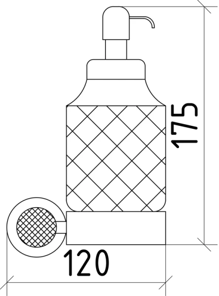 Дозатор для мыла Boheme Royal Cristal 10932-CR-B хром