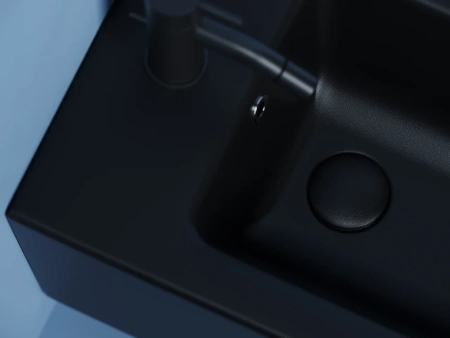 биде ceramicanova union cn4010mb подвесное, черное матовое