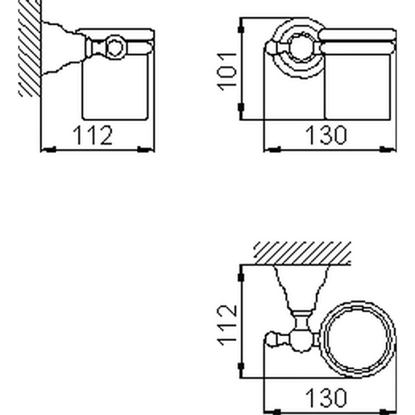 Cisal HUBER Croisette Мыльница подвесная, цвет: бронза/керамика