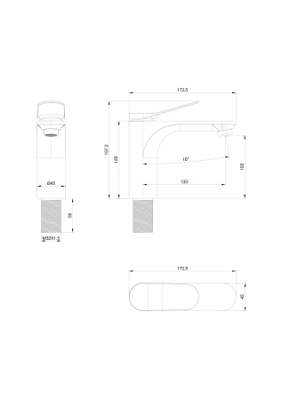 смеситель для раковины wonzon & woghand, хром (ww-xh-010-cr)