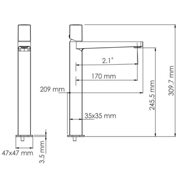 смеситель для раковины wasserkraft nuthe 9103h