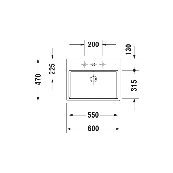 раковина подвесная duravit vero air 60 см 2350600071