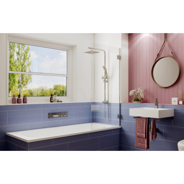 шторка на ванну ambassador bath screens 70х140 16041101 профиль хром стекло crystalpure