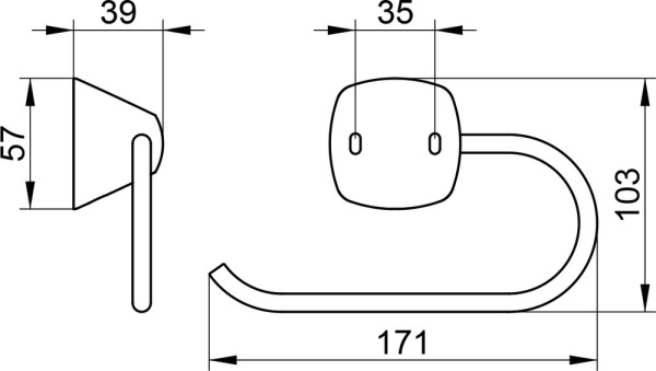 Держатель туалетной бумаги Keuco City.2 02762 010000