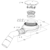 сифон для поддона ø 90 мм radaway tbxs