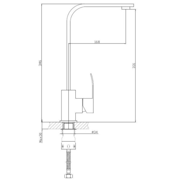 смеситель для кухни haiba hb70815