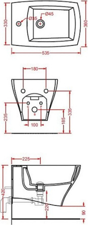 биде подвесное artceram jazz jzb001 01;50