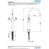 смеситель для раковины e.c.a quadrille 102108614ex